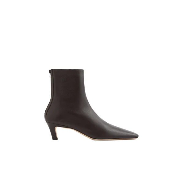 Toteme Nappa mid-heel boots in Bark
