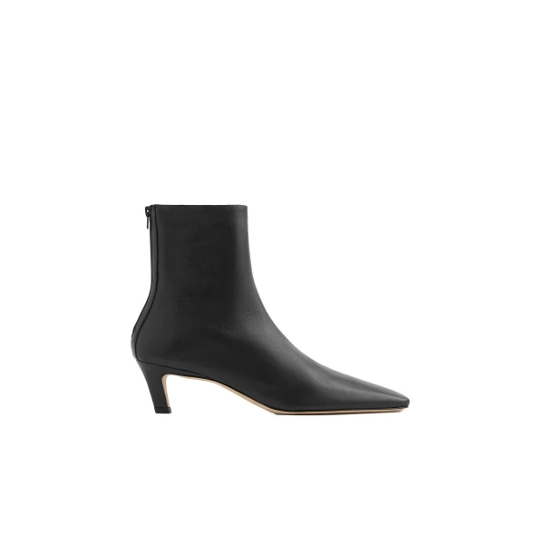 Toteme Nappa mid-heel boots in Black