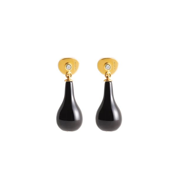 Toteme Onyx drops in Black / Gold