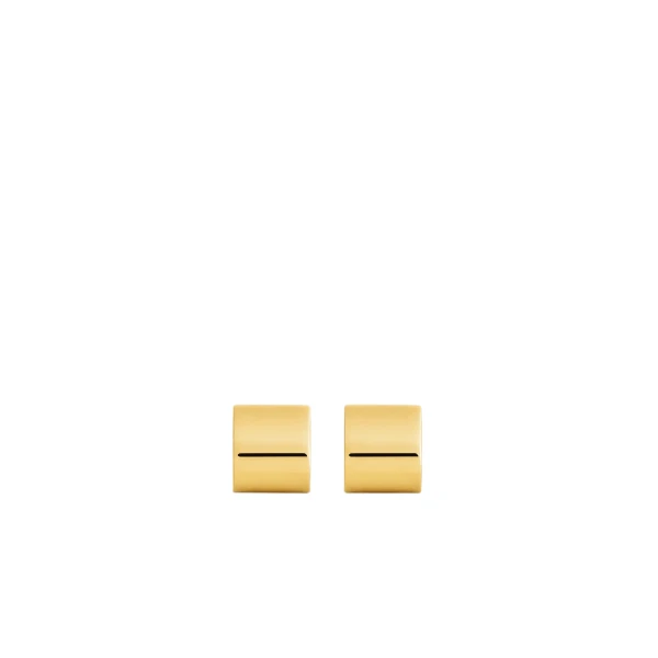 Toteme Petite signature hoops in Gold