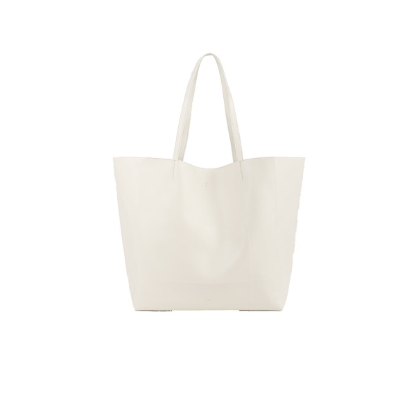 Toteme Roam leather tote in Stone