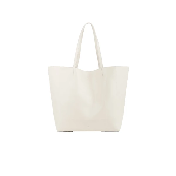 Toteme Roam leather tote in Stone