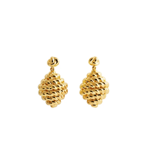 Toteme Rope drop earrings in Gold