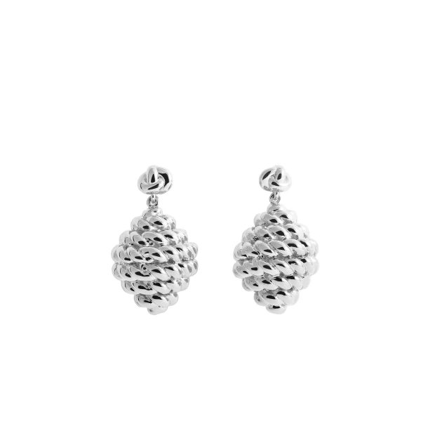 Toteme Rope drop earrings in Silver