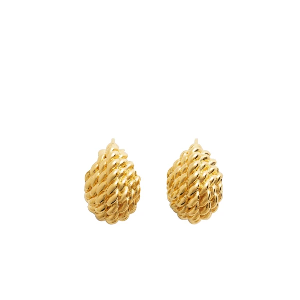 Toteme Rope hoops in Gold