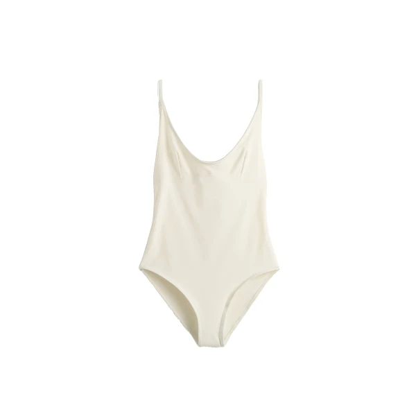 Scoop swimsuit in Ecru