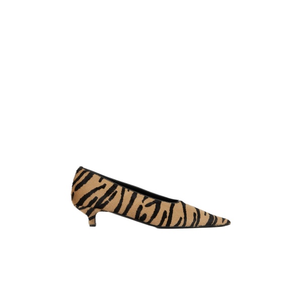 Toteme Sharp pony hair kitten pumps in Tiger