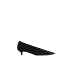Toteme Sharp suede kitten pumps in Black