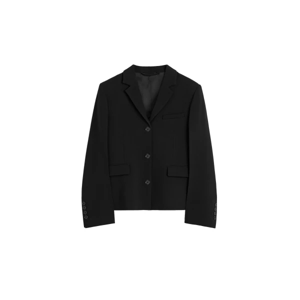 Toteme Short stretch wool blazer in Black