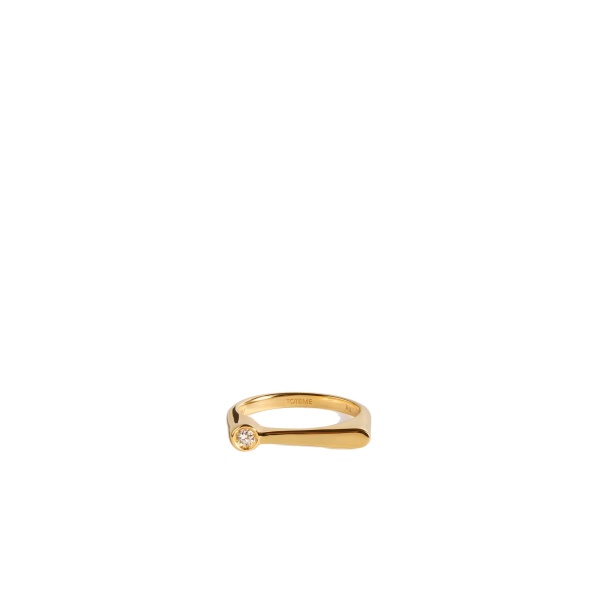 Signet diamond midi ring 18kt in Gold