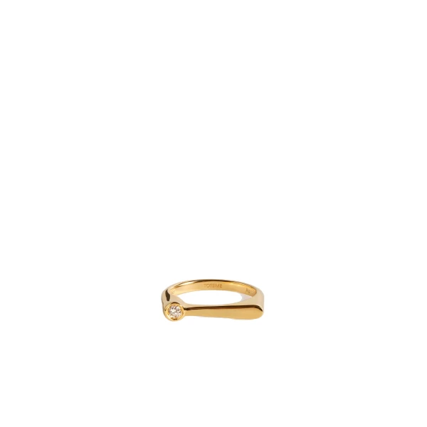 Toteme Signet diamond midi ring 18kt in Gold