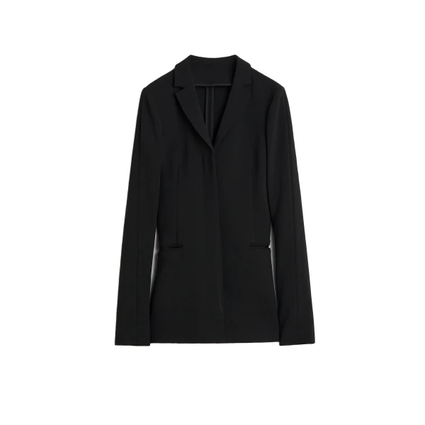 Toteme Slim stretch wool blazer in Black