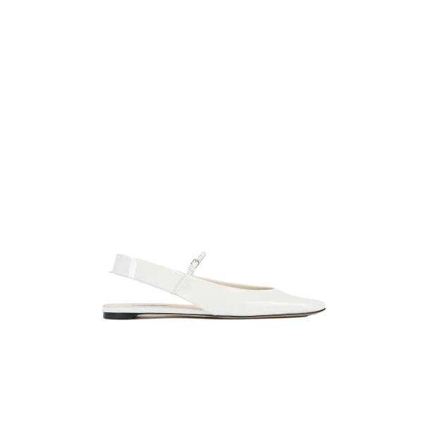 Slingback patent Mary Janes in Off-white
