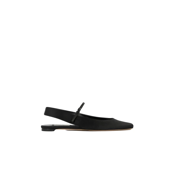 Toteme Slingback satin Mary Janes in Black
