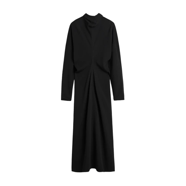 Toteme Slouch waist scarf dress in Black
