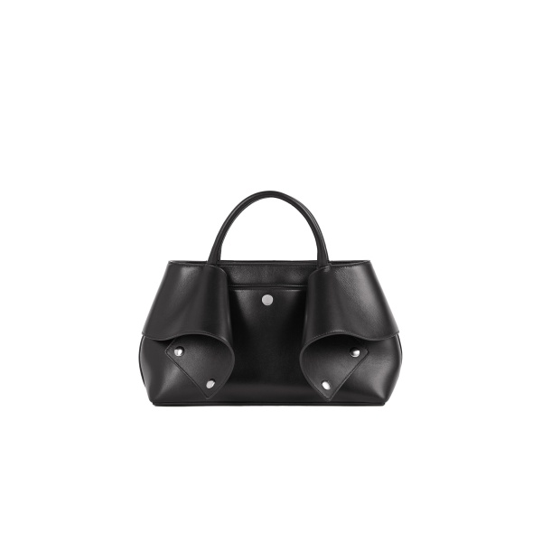 Toteme Small Mercer leather tote in Black / Red