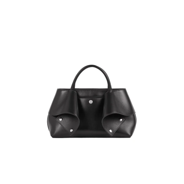 Toteme Small Mercer leather tote in Black / Red