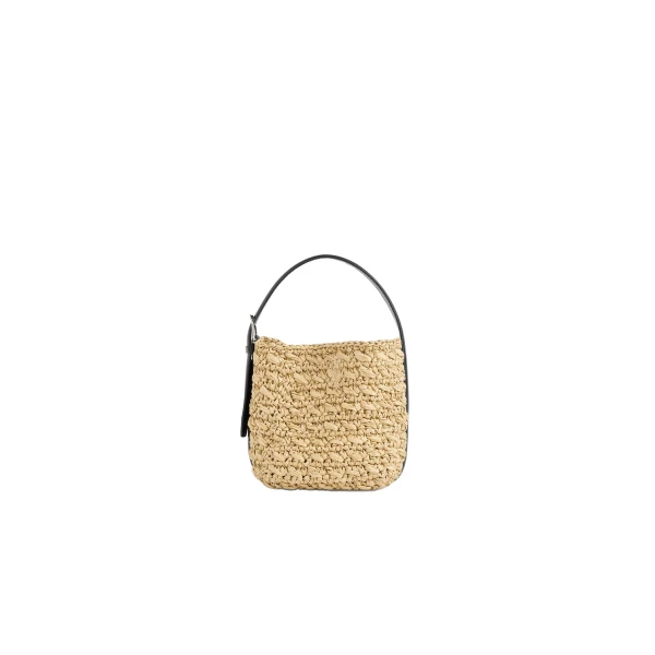 Toteme Small belted paper raffia tote in Natural