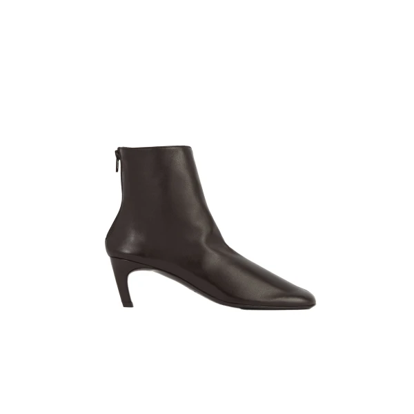 Toteme Soft nappa ankle boots in Bark