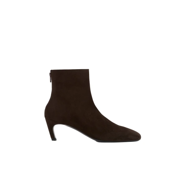 Toteme Soft suede ankle boots in Brown