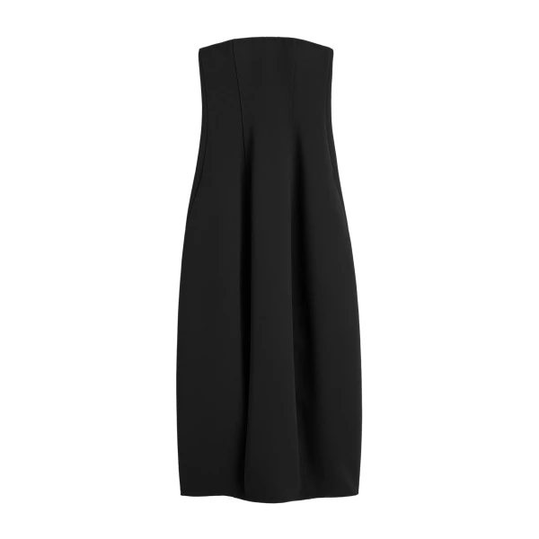 Toteme Strapless balloon dress in Washed black