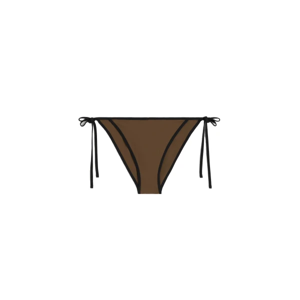 Toteme Stripe tie bikini bottoms in Walnut