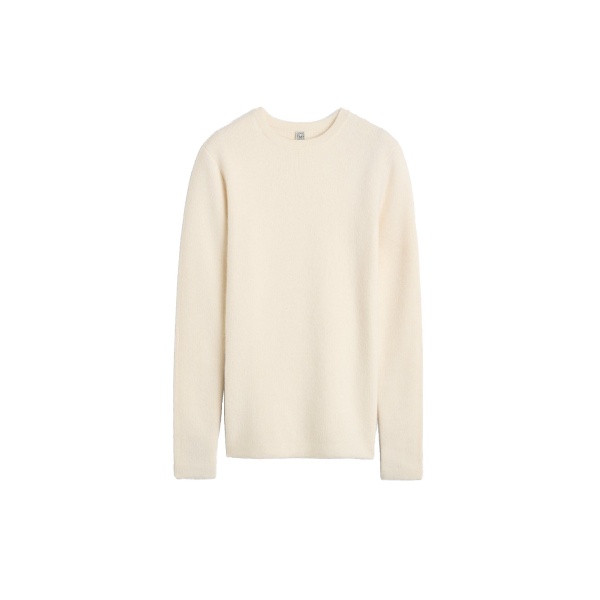 Toteme Structured crew knit in Ecru