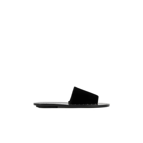 Toteme Studded velvet slides in Black