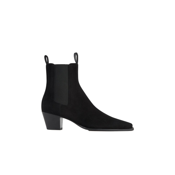 Toteme Suede city boots in Black suede
