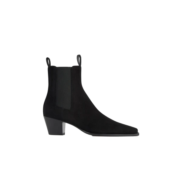 Toteme Suede city boots in Black suede