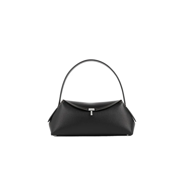 Toteme T-Lock grained-leather shoulder in Black