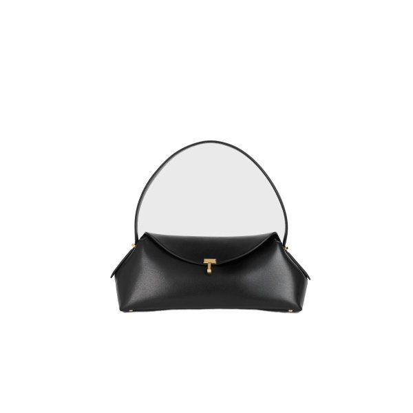 Toteme T-Lock leather shoulder in Black