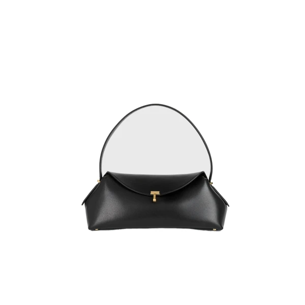 Toteme T-Lock leather shoulder in Black