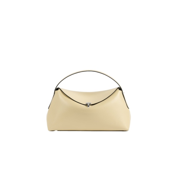 Toteme T-Lock leather top handle in Champagne