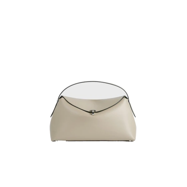 Toteme T-Lock leather top handle in Fawn