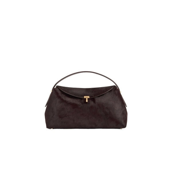 Toteme T-Lock pony hair top handle in Wine