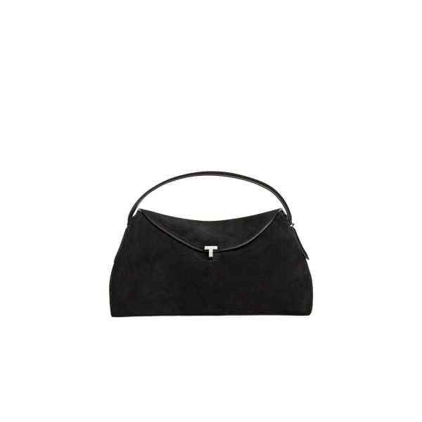 Toteme T-Lock suede top handle in Espresso