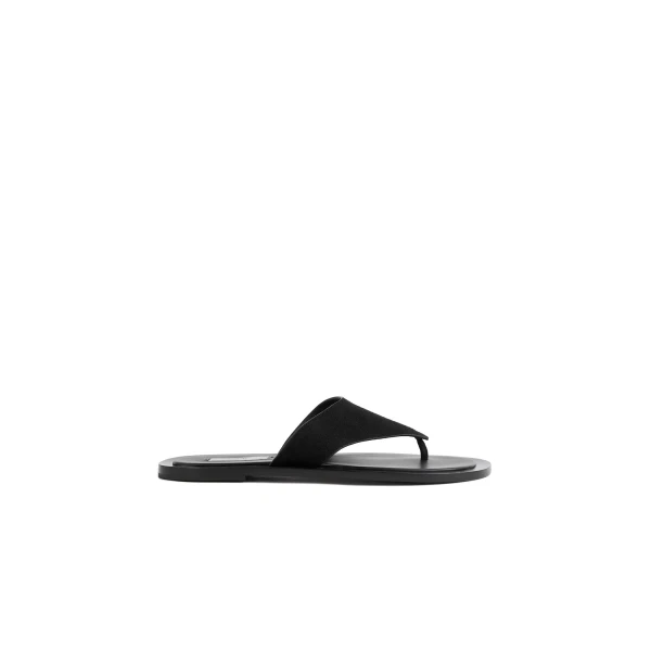 Toteme T-bar suede sandals in Black