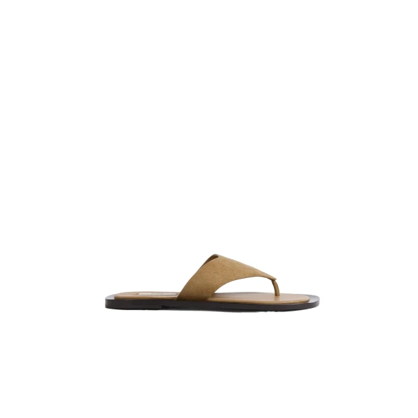 Toteme T-bar suede sandals in Desert
