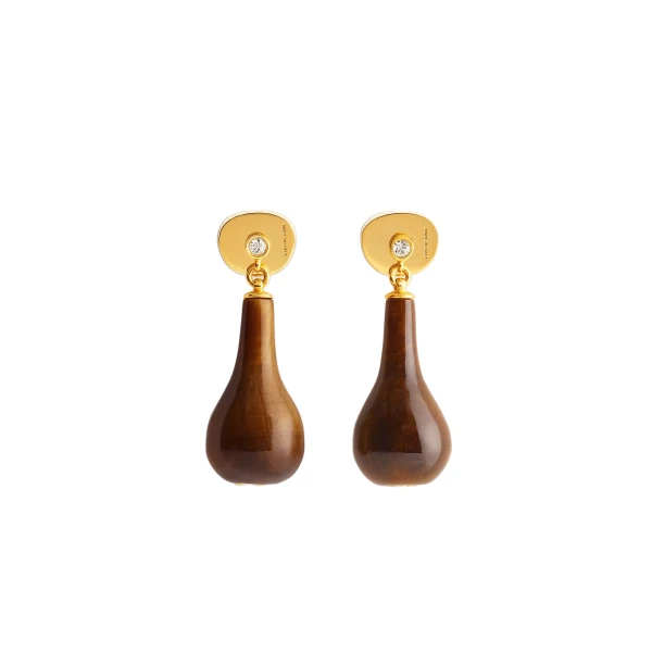 Toteme Tiger's eye drops in Honey / Gold