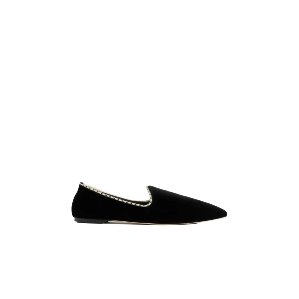 Toteme Velvet Venetian slippers in Black