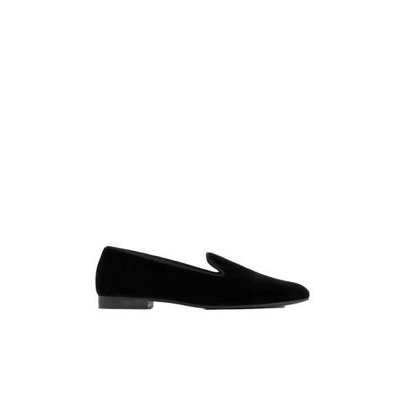 Velvet loafers in Black