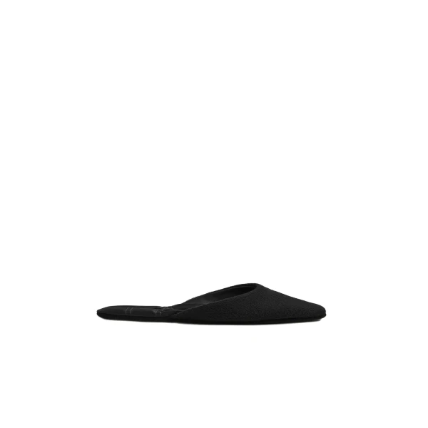 Toteme Wool-cashmere lounge slippers in Black