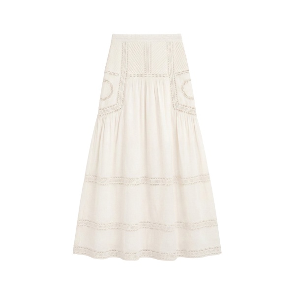 ulla johnson alice cotton midi skirt
