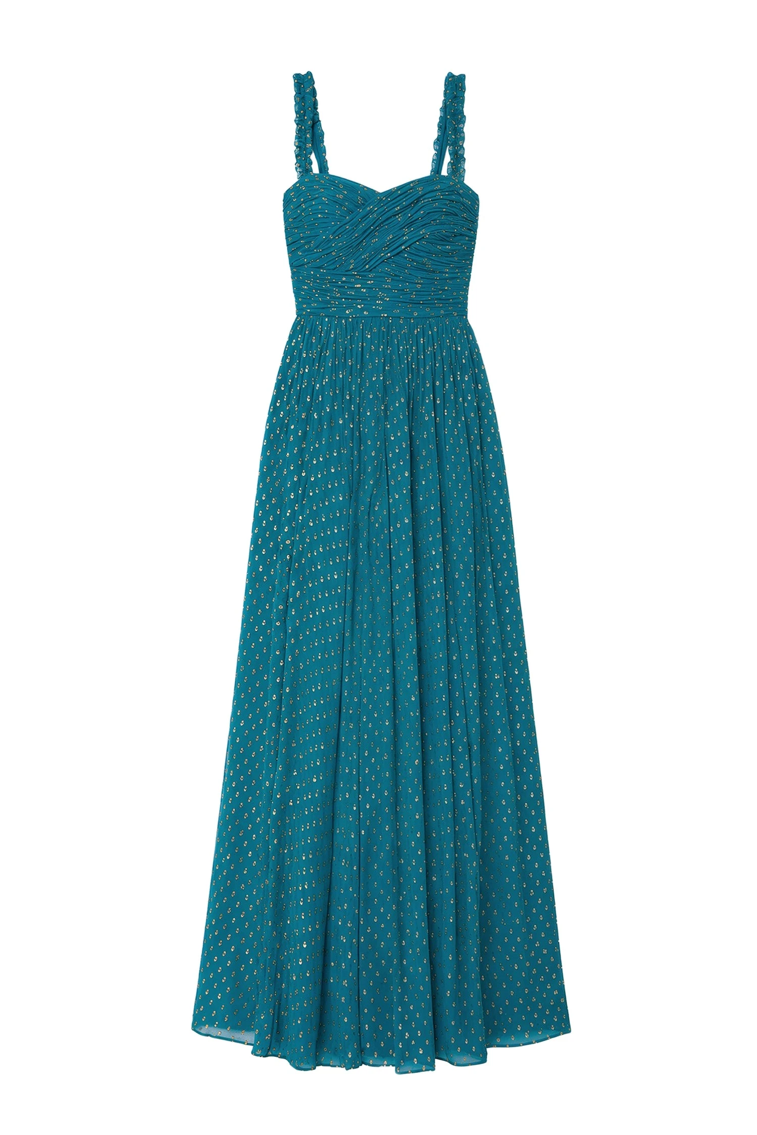 Anastasia Silk Gown in Beryl