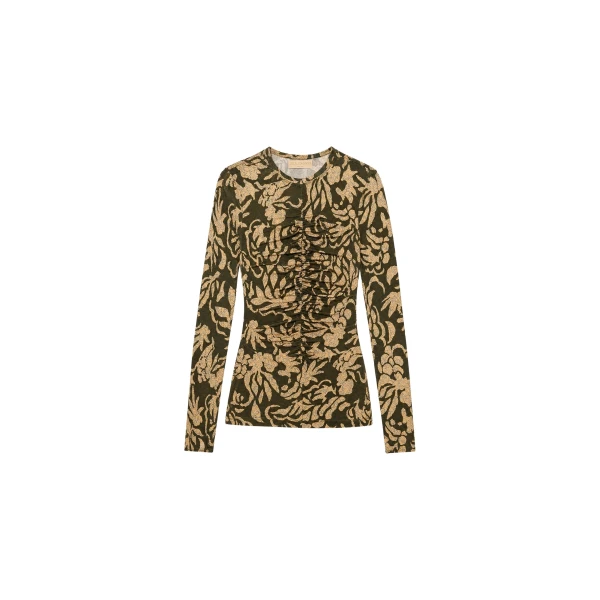 ulla johnson asha long sleeve jersey top