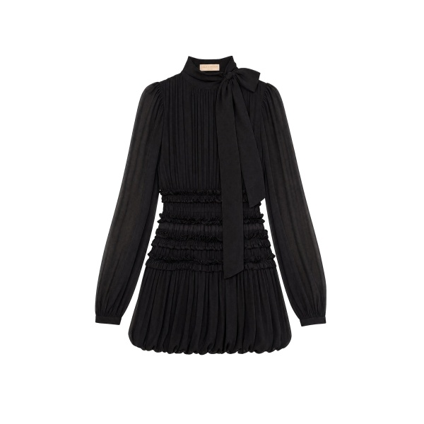ulla johnson celestine long sleeve silk dress