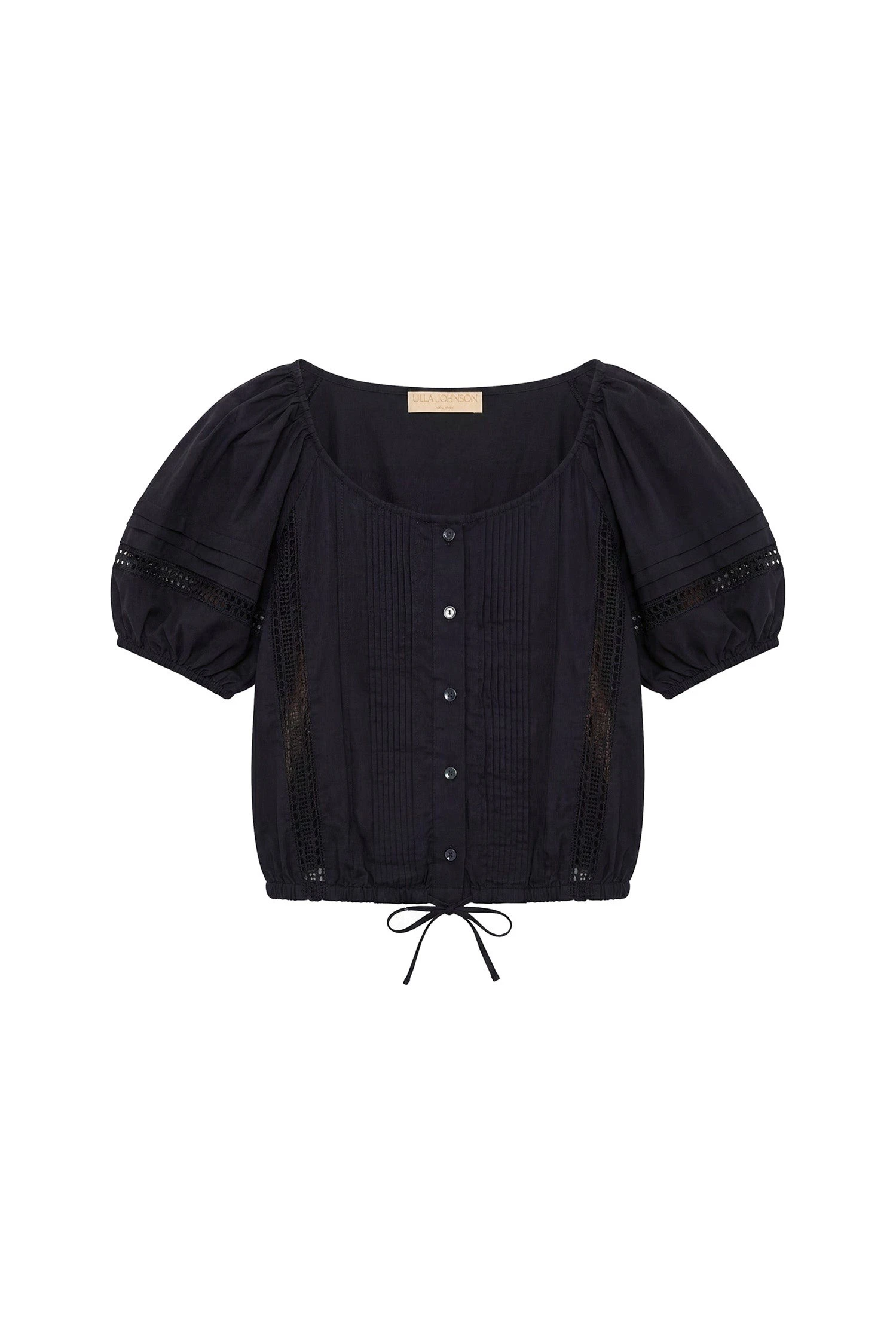 Clara Cotton Top in Noir