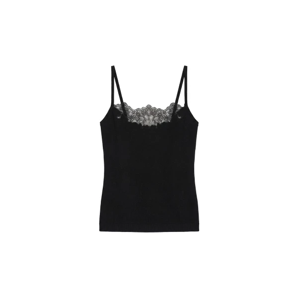 Elena Lace Cami in Noir
