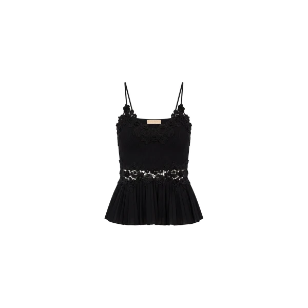 Estelle Crochet Top in Noir